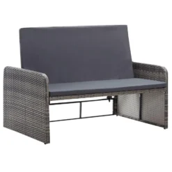 VidaXL 2-delige Loungeset Met Kussens Poly Rattan Grijs -Exporteren Tuin Verge Winkel 09e62e18e17e42c992f145bfafd37b89