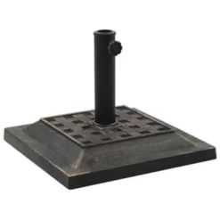 VidaXL Parasolvoet Vierkant 12 Kg Polyresin Bronskleurig