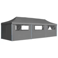 VidaXL Vouwtent Pop-up Met 8 Zijwanden 3x9 M Antraciet