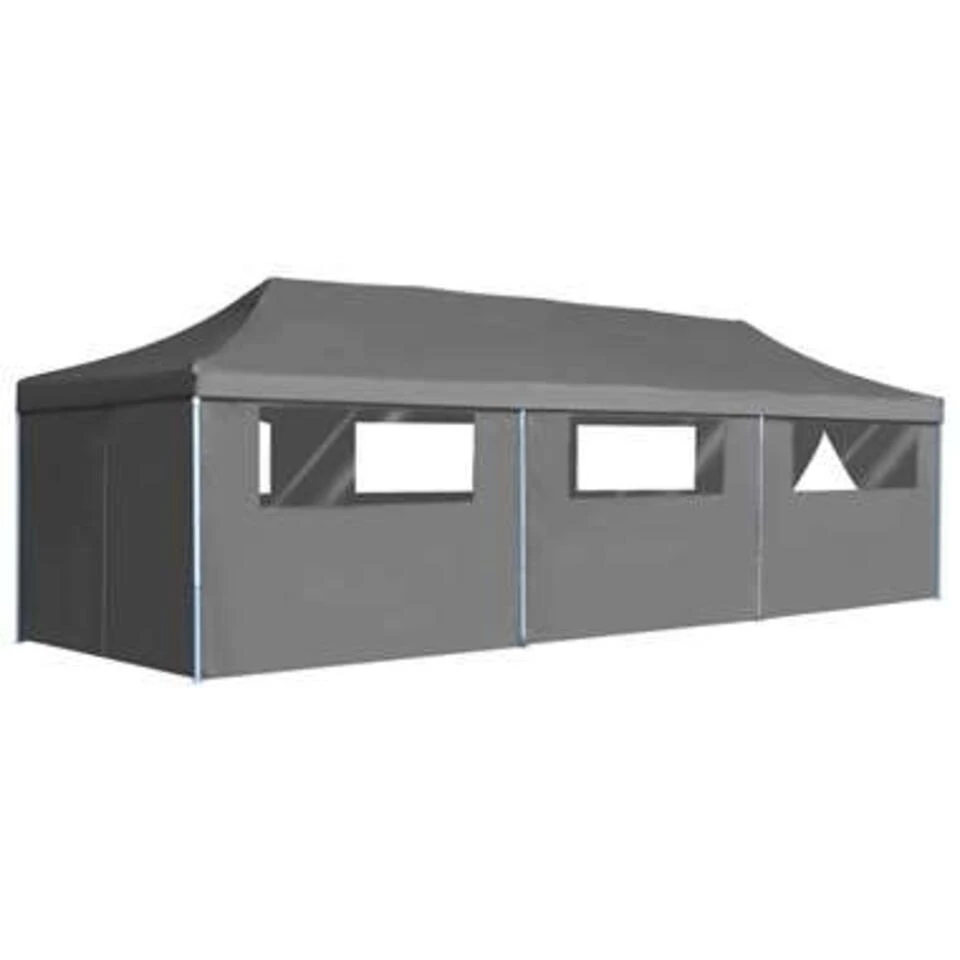 VidaXL Vouwtent Pop-up Met 8 Zijwanden 3x9 M Antraciet 1 VidaXL Vouwtent Pop-up Met 8 Zijwanden 3x9 M Antraciet