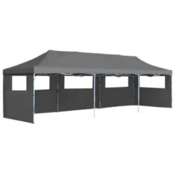 VidaXL Vouwtent Pop-up Met 5 Zijwanden 3x9 M Antraciet