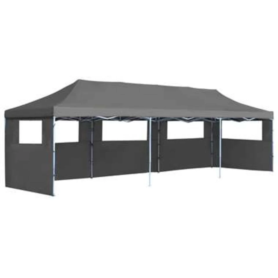 VidaXL Vouwtent Pop-up Met 5 Zijwanden 3x9 M Antraciet 1 VidaXL Vouwtent Pop-up Met 5 Zijwanden 3x9 M Antraciet