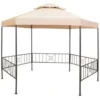VidaXL Tuinprieel 323x265 Cm Hexagonaal Beige