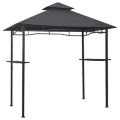 VidaXL Barbecue Paviljoen 240x150x255 Cm Staal Antraciet