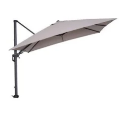Garden Impressions Zweefparasol 3x3 D. Grijs/zand Met Voet En Hoes -Exporteren Tuin Verge Winkel 1000003995 0101