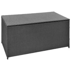 VidaXL Tuinbox 120x50x60 Cm Poly Rattan Zwart