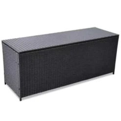 VidaXL Tuinbox 150x50x60 Cm Poly Rattan Zwart