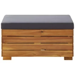 VidaXL Voetensteun 1 St Met Kussen Sectioneel Massief Acaciahout -Exporteren Tuin Verge Winkel 1000005890 0102