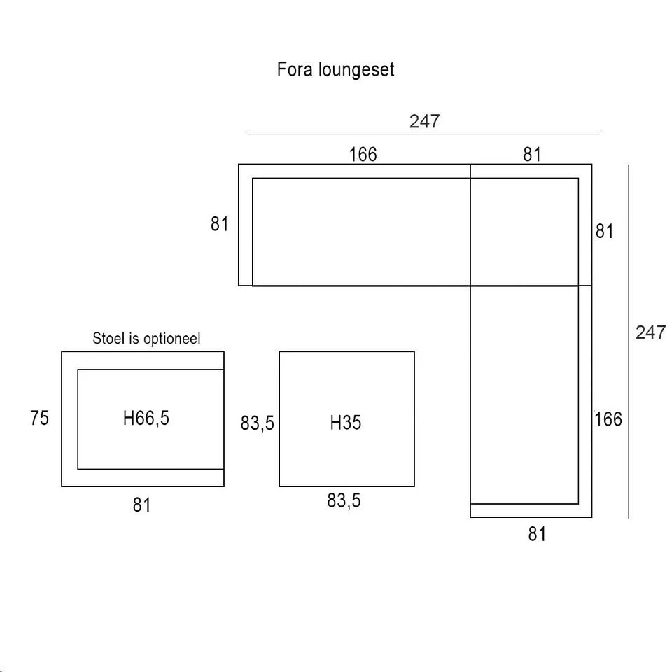 Garden Impressions Fora Loungeset 5-delig - Koper 3 Garden Impressions Fora Loungeset 5-delig - Koper - Afbeelding 3