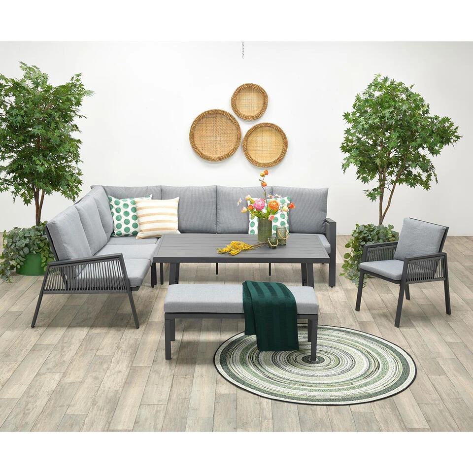 Garden Impressions Brendon Sportbank 120x45 Cm - Licht Grijs 2 Garden Impressions Brendon Sportbank 120x45 Cm - Licht Grijs - Afbeelding 2