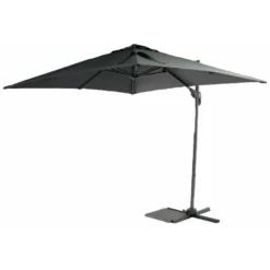 SenS-Line Honolulu Zweefparasol Vierkant - 250x250 Cm - Antraciet