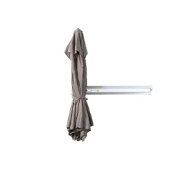 Easysol Muurparasol - Hexagonaal / Rond - 250 Cm Diameter - Taupe -Exporteren Tuin Verge Winkel 1000045913 0103