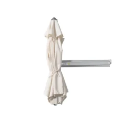 Easysol Muurparasol - Hexagonaal / Rond - 250 Cm Diameter - Ecru / Gebroken Wit -Exporteren Tuin Verge Winkel 1000046828 0103