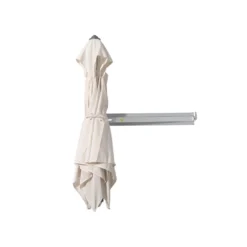 Muurparasol Vierkant, 200x200cm, Met Muurbevestiging, Ecru / Gebroken Wit -Exporteren Tuin Verge Winkel 1000047015 0103