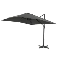 ACAZA Kantelbare Zweefparasol 300x300 Cm - Donker Grijs