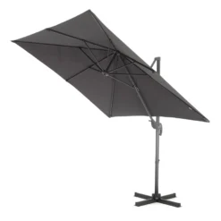 ACAZA Kantelbare Zweefparasol 250x250 Cm, Vierkant, Donker Grijs