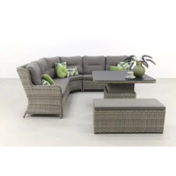 VDG Sandigo Lounge Dining Set Met Bijzetbank -Exporteren Tuin Verge Winkel 1000052991 0102