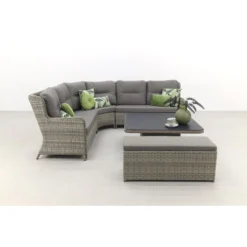 VDG Sandigo Lounge Dining Set Met Bijzetbank -Exporteren Tuin Verge Winkel 1000052991 0103