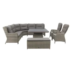 VDG Sandigo Lounge Dining Set Met Bijzetbank + 2x Verstelbare Stoel