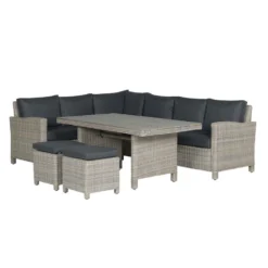 Garden Impressions Norma Lounge Dining Set - Licht Vintage Willow