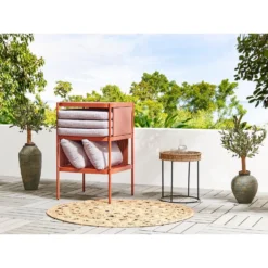 Beliani Loungeset TERRACINA - Oranje Aluminium -Exporteren Tuin Verge Winkel 1000059687 0103