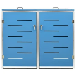 VidaXL Containerberging Dubbel 138x77,5x115,5 Cm Roestvrij Staal -Exporteren Tuin Verge Winkel 1000060836 0104