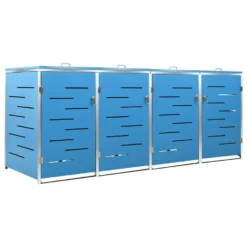VidaXL Containerberging Vierdubbel 276,5x77,5x115,5 Cm Roestvrij Staal