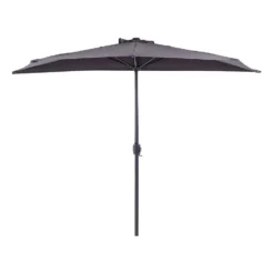 Beliani Halfronde Parasol GALATI - Grijs Polyester