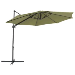 Beliani Cantilever Parasol SAVONA II - Groen Polyester