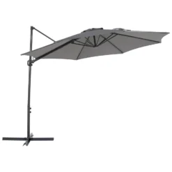 Beliani Cantilever Parasol SAVONA II - Grijs Polyester