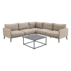 VDG New York Sunbrella Loungeset Taupe - Antraciet