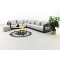 4 Seasons Metropolitan Loungeset 6-delig - Links - Lago Rond -Exporteren Tuin Verge Winkel 1000073184 0102