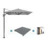 Platinum Voyager Zweefparasol T1 3x2 M. - Light Grey Met Voet En Hoes