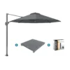 Platinum Voyager Ronde Zweefparasol T1 3 M. - Antraciet + Voet En Hoes
