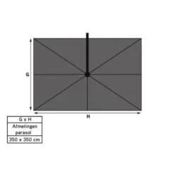 Platinum Challenger Premium T1 3.5x3.5 M - Manhattan + Voet En Hoes -Exporteren Tuin Verge Winkel 1000073300 0103