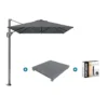 Platinum Voyager Zweefparasol T1 3x2 M. - Antraciet Met Voet En Hoes