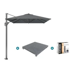 Platinum Voyager Zweefparasol T1 3x2 M. - Antraciet Met Voet En Hoes