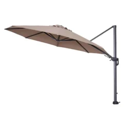 Garden Impressions Hawaii Zweefparasol 350 Cm. Rond - Taupe -Exporteren Tuin Verge Winkel 1000073325 0103