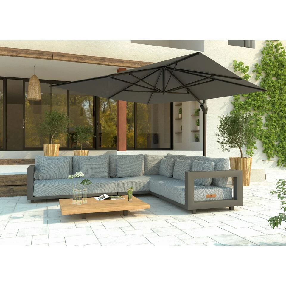 4 Seasons Hacienda Zweefparasol 300x400 Cm. - Taupe 2 4 Seasons Hacienda Zweefparasol 300x400 Cm. - Taupe - Afbeelding 2