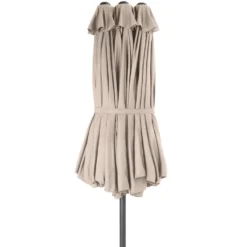 Tectake - Dubbele Parasol Silia - Terrasparasol - Beige -Exporteren Tuin Verge Winkel 1000078076 0102