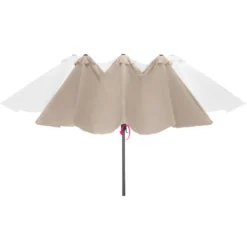 Tectake - Dubbele Parasol Silia - Terrasparasol - Beige -Exporteren Tuin Verge Winkel 1000078076 0103