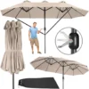 Tectake - Dubbele Parasol Silia - Terrasparasol - Beige