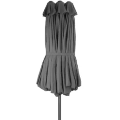 Tectake - Dubbele Parasol Silia - Terrasparasol Zonwering - Grijs -Exporteren Tuin Verge Winkel 1000078078 0102