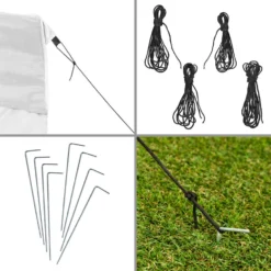 Tectake - Partytent 3x3 M. Opvouwbaar - 2 Wanden - Wit -Exporteren Tuin Verge Winkel 1000078106 0103