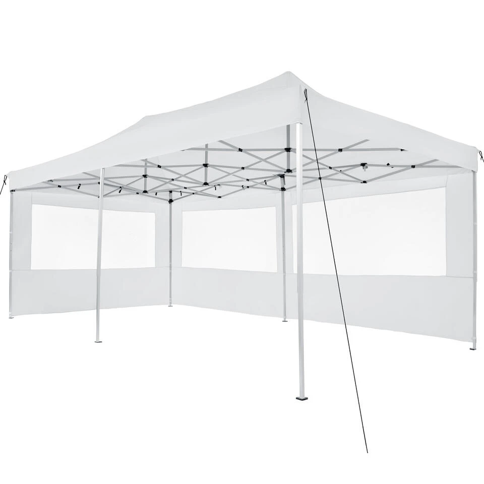 Tectake - Partytent 3x6 M. Opvouwbaar- 4 Wanden- Wit 3 Tectake - Partytent 3x6 M. Opvouwbaar- 4 Wanden- Wit - Afbeelding 3