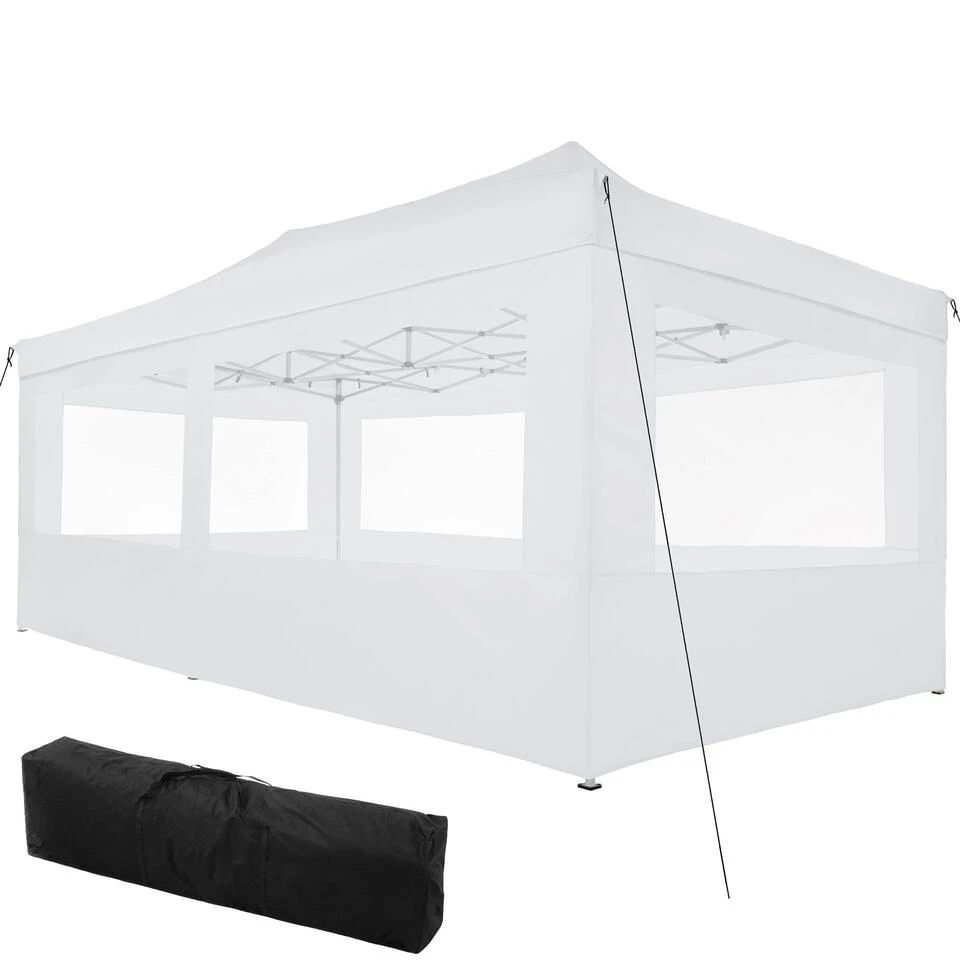 Tectake - Partytent 3x6 M. Opvouwbaar- 4 Wanden- Wit 1 Tectake - Partytent 3x6 M. Opvouwbaar- 4 Wanden- Wit