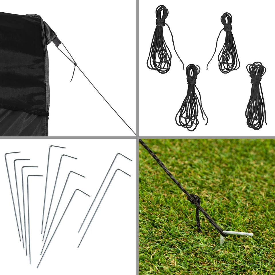 Tectake - Partytent Viola 3x6 M Met 2 Zijdelen Zwart 4 Tectake - Partytent Viola 3x6 M Met 2 Zijdelen Zwart - Afbeelding 4