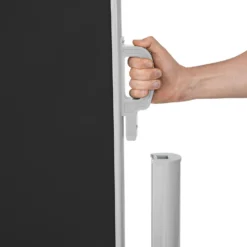 Tectake - Uittrekbaar Aluminium Windscherm Tuinscherm 200 X 300 Cm Zwart -Exporteren Tuin Verge Winkel 1000082547 0103
