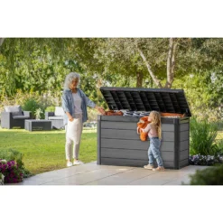 Keter Cortina Opbergbox - 757L - 151.7x72.5x90 Cm - Grijs -Exporteren Tuin Verge Winkel 1000093188 0103