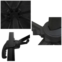 Happy Garden Schaduwzeilen MOLOKAI - Zwart - Aluminium -Exporteren Tuin Verge Winkel 1000094900 0103